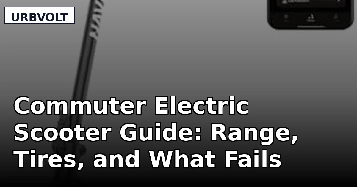 Commuter Electric Scooter Guide: Range, Tires, and What Fails First