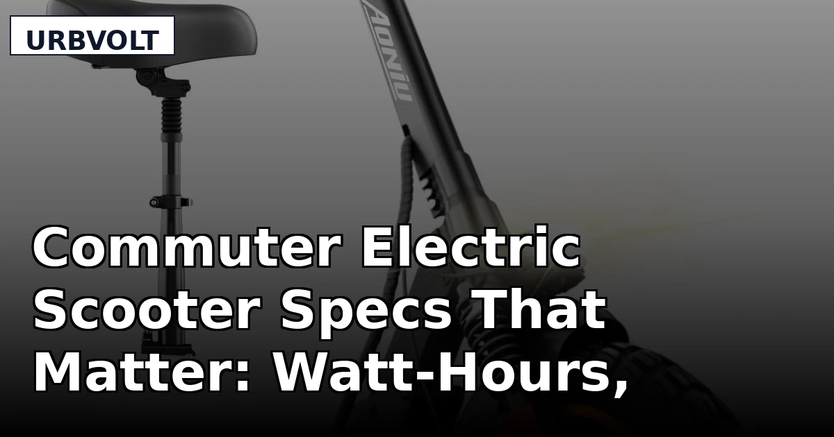 Commuter Electric Scooter Specs That Matter: Watt-Hours, Tires, and Controllers