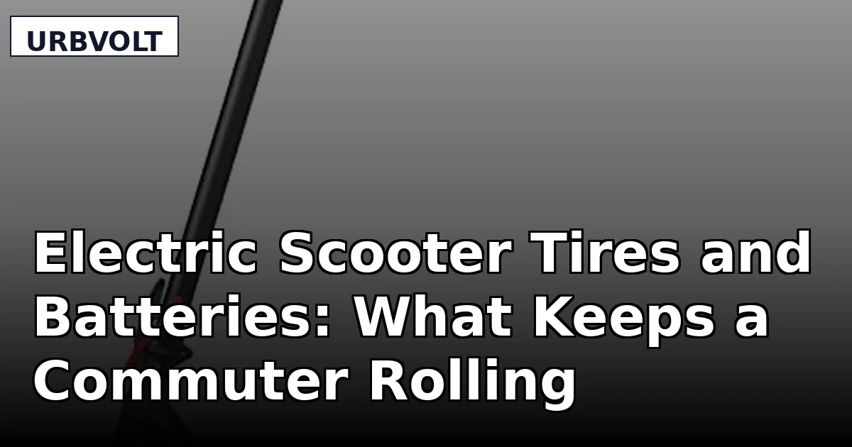 Electric Scooter Tires and Batteries: What Keeps a Commuter Rolling