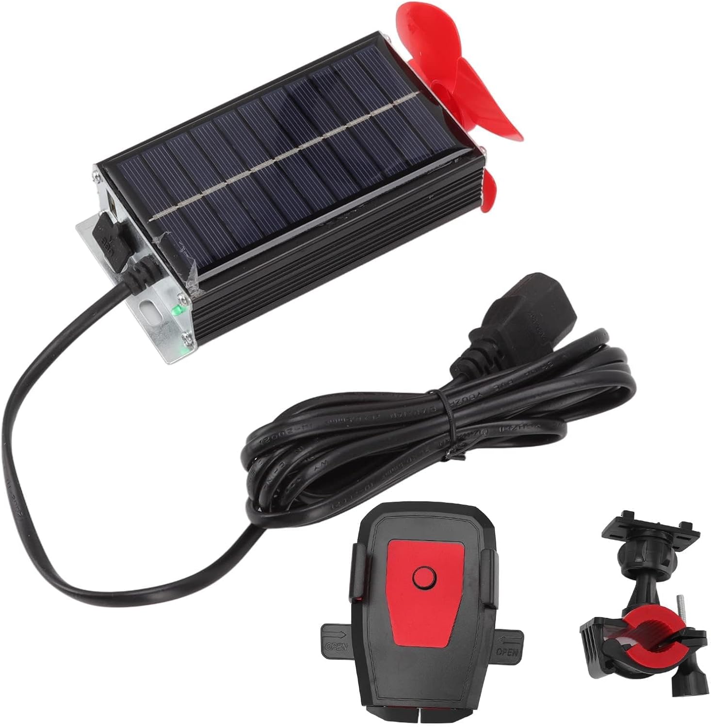 Wind Power Generator, 2 in 1 Portable Range Extender with USB Output Dual Energy Charging for Electric Scooters Electromobiles ABS Aluminum Alloy 115 x 68 x 30mm 1 Pack