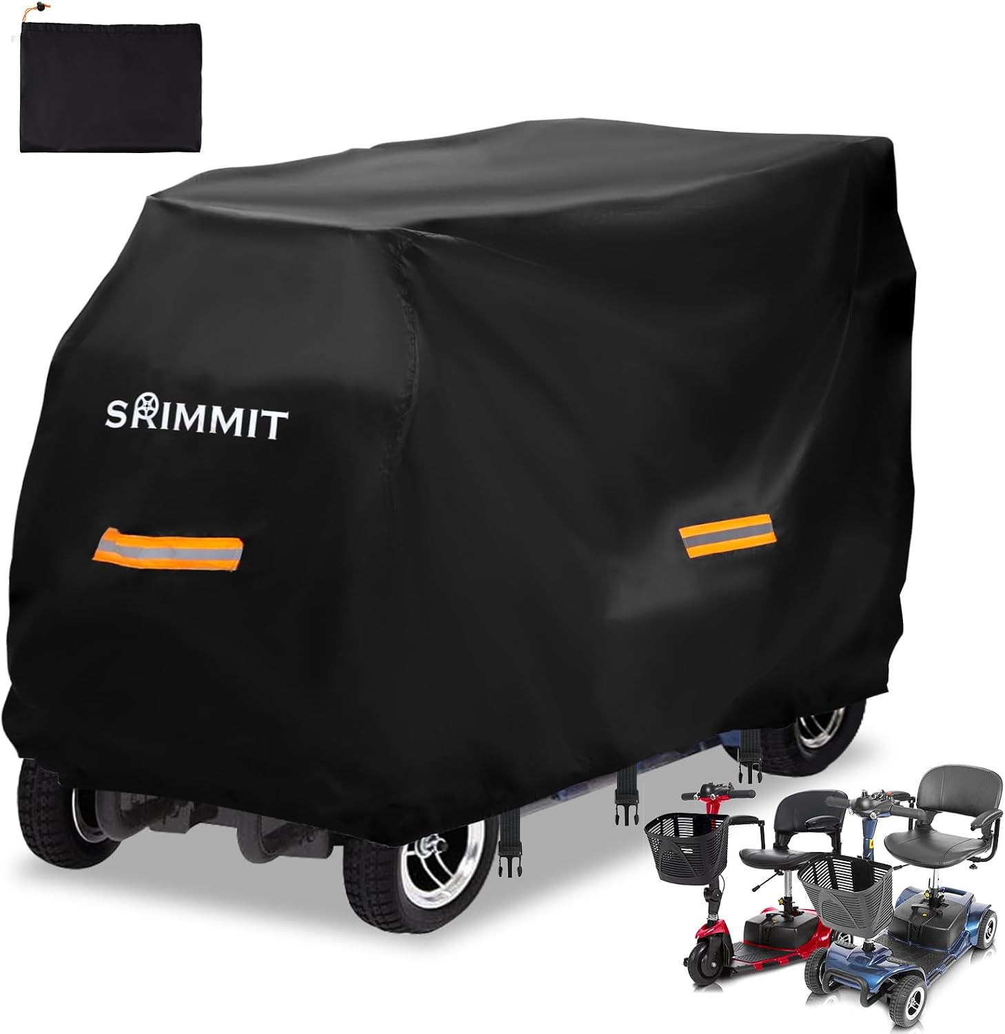 420D Mobility Scooter Cover Waterproof for 3-4 Wheel Scooter L49x23x39in