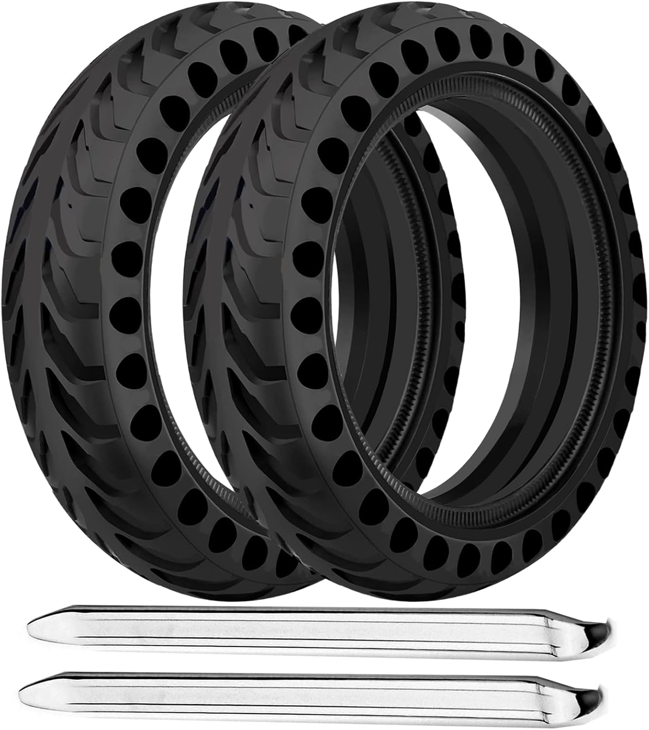 TOUBEUU Solid Tires 8.5x2 Inches for Electric Scooter, 50/75-6.1Replacement Wheels, Rubber Tyre 8-1/2'' for Gotrax GXL V2/XR/APEX & Xiaomi M365/M365 Pro/Pro 2/1S and All 8.5'' Scooter- Black(2PCS)