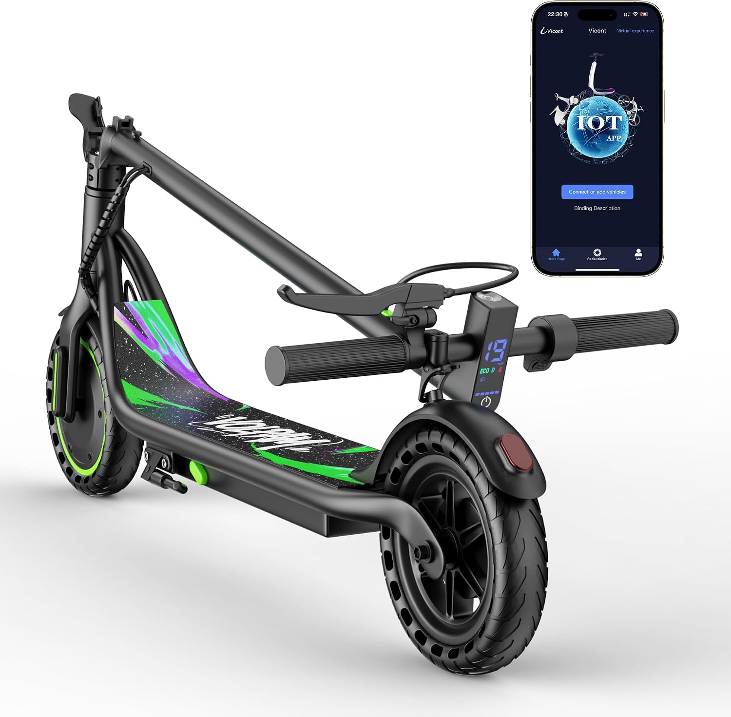 VOLPAM Electric Scooter, 350W/500W Motor, 21/28/40 Miles Long Range